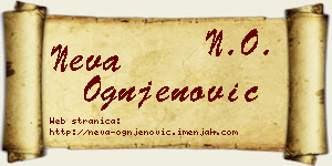 Neva Ognjenović vizit kartica